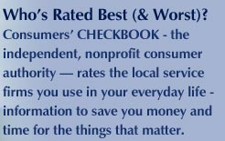 Consumers CHECKBOOK Satisfied Customer