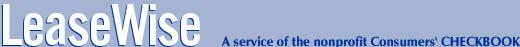 Consumers' CHECKBOOK LeaseWise Masthead Logo