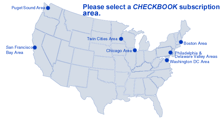 Consumers Checkbook Regional Map
