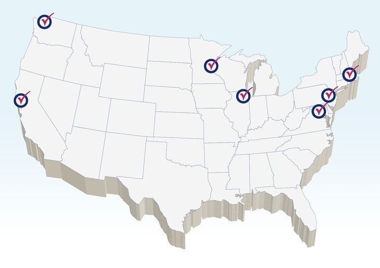 Map of Checkbook Markets