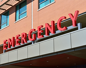 a hospital emergency room